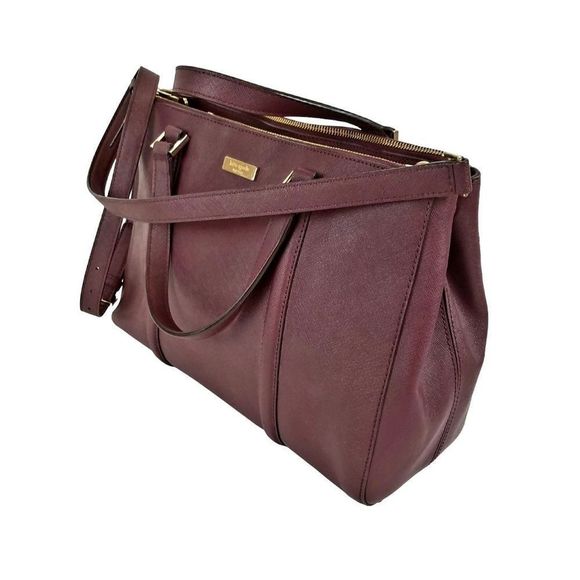 Kate Spade Merlot double zip satchel bag - Picture 4 of 8